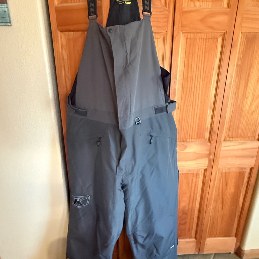 Mens Klim Charcoal Klimate Snowmobiling Bib Overalls
